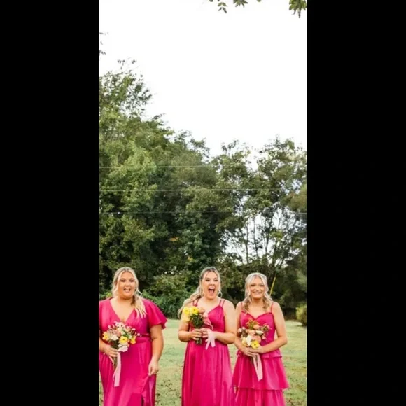 Azazie Fuchsia Maxi Dress - Picture 3 of 5